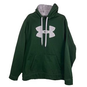 Under Armour Size Storm Pullover Hoodie Sweatshirt Hunter Green Mens 2XL Fleece
